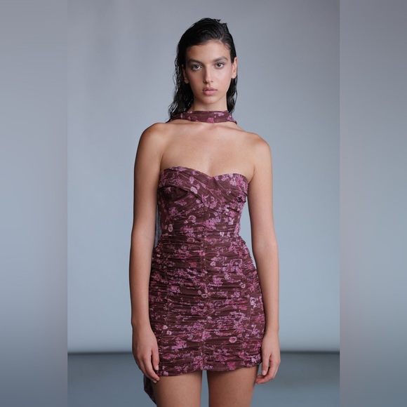 Anthropologie Sabina Musáyev Ayla Floral Ruched Mini Dress - Picture 4 of 4